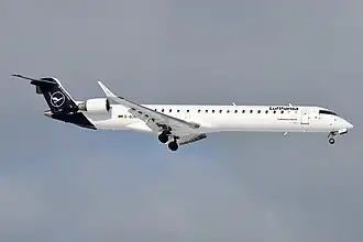 Een Bombardier CRJ-900 van Lufthansa CityLine