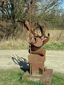 Sculptuur Luisteren naar Fluisteren, Siebengewaldseweg, Ottersum