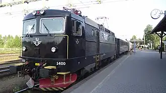 SJ Rc6 1400 in Luleå met nachttrein naar Stockholm