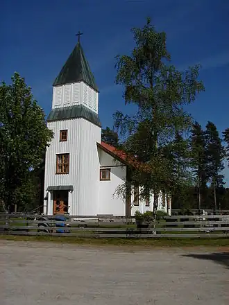De kerk van Lundersæter in 2006