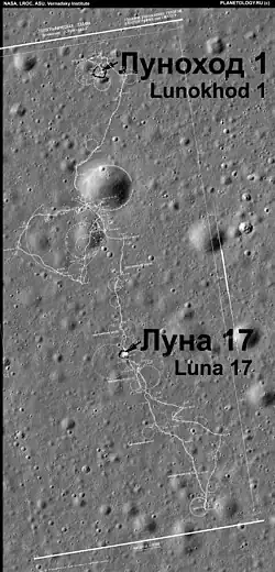 Russische maanrobot Loena 17 teruggevonden door LRO