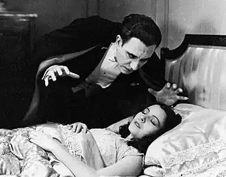 Villarías als Graaf Dracula met Lupita Tovar in Drácula (1931)