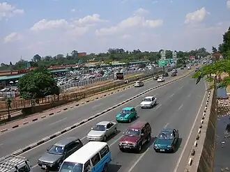 Straatbeeld in de Zambiaanse hoofdstad Lusaka.