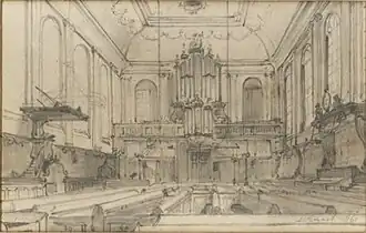 Interieur van de Lutherse kerk, 1861