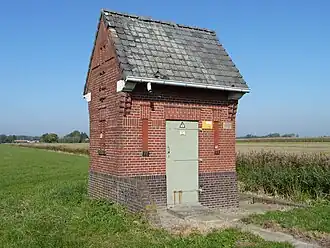 Het transformatorhuisje in 2010