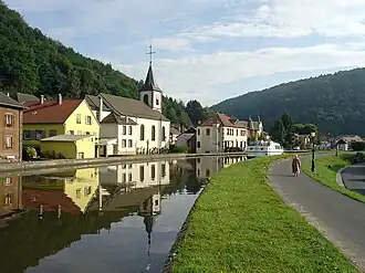 Centrum aan het Marne-Rijnkanaal