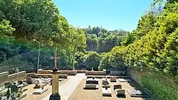 Het bovenste gedeelte van de begraafplaats