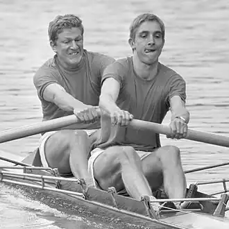 Roel Luijnenburg (rechts) en Ruud Stokvis (links) in 1968