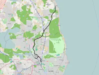 Spoorlijn Lyngby - Vedbæk op de kaart