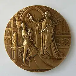 Medaille t.g.v. de Exposition Universelle et Internationale, de wereldtentoonstelling van 1910 in Brussel
