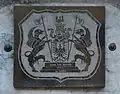 Wapen op het graf van de familie de Waha-Hastert