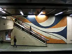 Perron van het station.