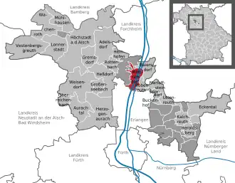 Kaart van Möhrendorf