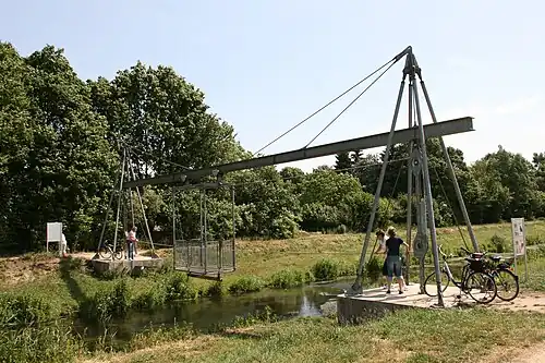 Zweefbrug over de Niers