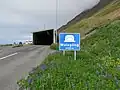 Westelijke ingang van de Ólafsfjarðargöng.