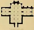 Plattegrond van de crypte (Vincenz Statz, 1896)