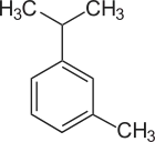 Structuurformule van m-cymeen