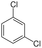 Structuurformule van 1,3-dichloorbenzeen