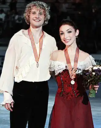 White met zijn schaatspartner Meryl Davis (2010)