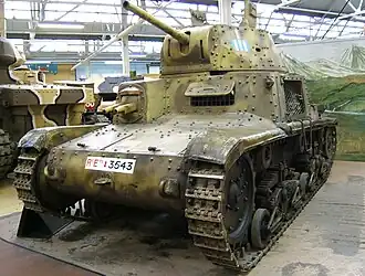 Italiaanse Fiat M13/40 tank in de Bovington Tank museum.