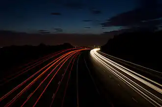 M61 's nachts nabij Chorley