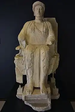 Godin op troon van Tarente