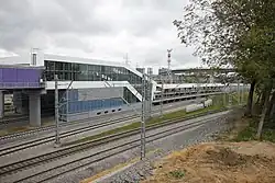 Het station gezien vanaf de loopbrug