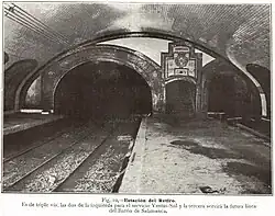 Het station in 1924 gezien uit het westen