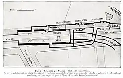 Plattegrond van het station bij de opening in 1924