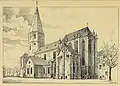Het munster vanuit het zuidoosten (Friedrich Pützer, 1896)