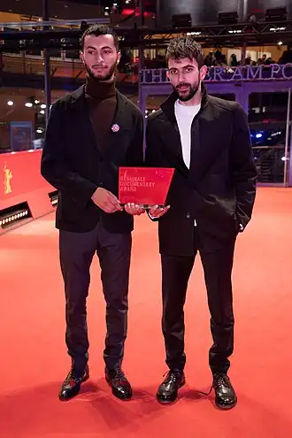 Basel Adra en Yuval Abraham op de Berlinale 2024