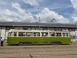 Vierasser van de tram in Malmö.