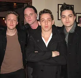 V.l.n.r. Jordan Young, Vincent Gard, Nick Brown en Zach Lindsey in Dublin, 2011