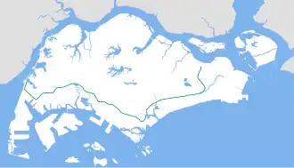 East West Line op de kaart