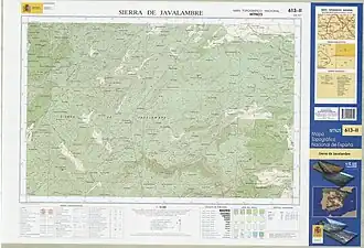 Kaart van Sierra de Javalambre