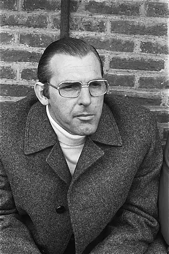 Leo Canjels als trainer van MVV (1973).