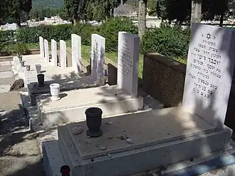 Graven van slachtoffers op de begraafplaats van Safed