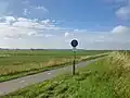 De Duifpolder met het fietspad langs de Oostgaag