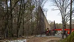 Fietsbrug in aanbouw januari 2021