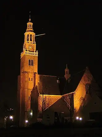 Groote Kerk bij avond
