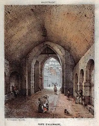 Binnenzijde poort (Alexander Schaepkens, ca. 1860)