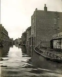 Noordelijk straatdeel: hoogwater, 1926