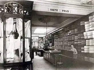 Stoffenafdeling in 1910