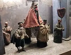 Het beeld wordt tijdens de Staatse bezetting van het ene naar het andere onderduikadres gebracht