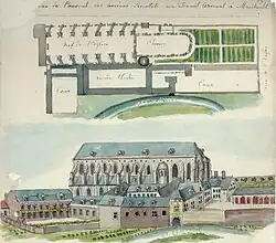 Plattegrond; vanuit het zuiden