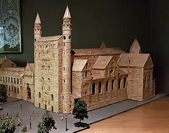Maquette van de kerk in de schatkamer