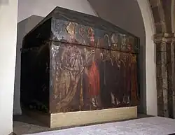 Monulfus op laat-romeinse sarcofaag, vieringscrypte