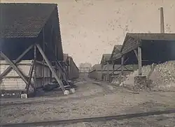 Opslagloodsen voor grondstoffen, 1912