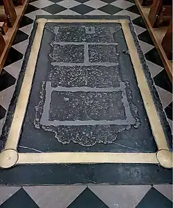 Beschadigde grafzerk Engelbert van Heemstede, 1539