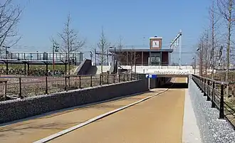 Spoorwegtunnel bij Station Maastricht Noord